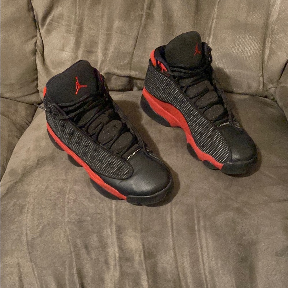 Air Jordan Black and Red Sneakers